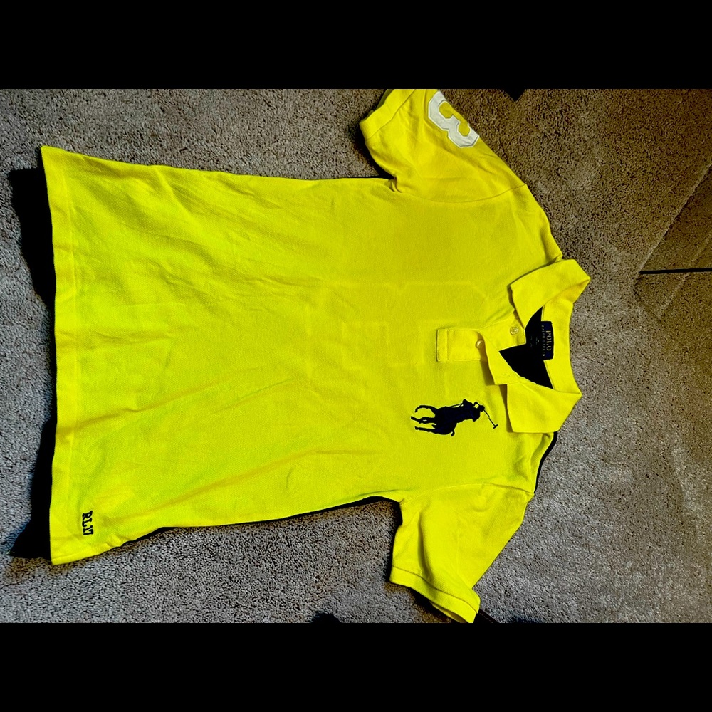 Boys Polo Yellow/Blue Shirt